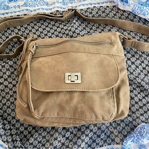 Bueno Army Green/Tan Crossbody Bag